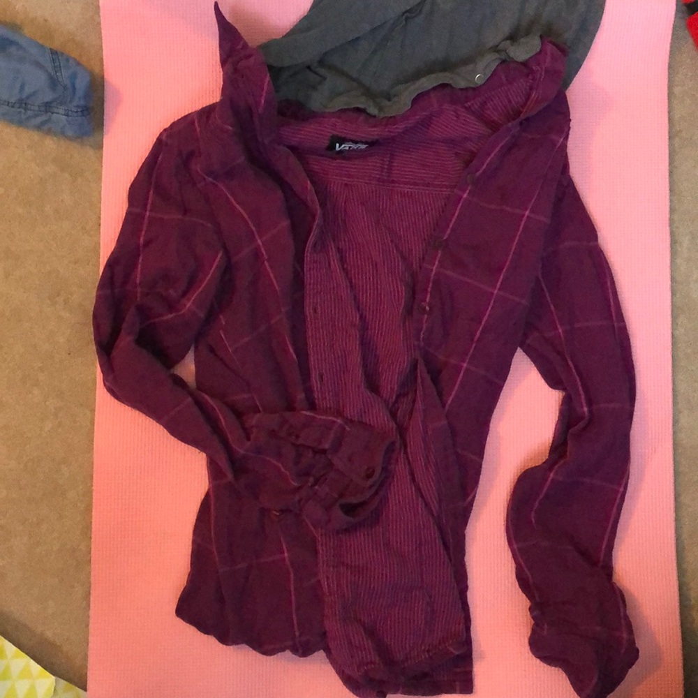 Vans flannel with hood